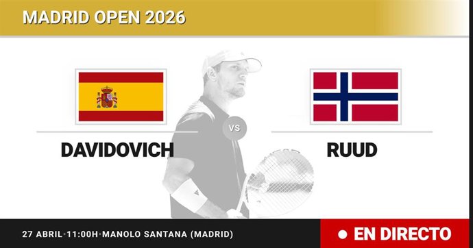 Alejandro Davidovich Fokina - Casper Ruud: resumen y estadísticas del partido de Dieciseisavos de final de Madrid Open
