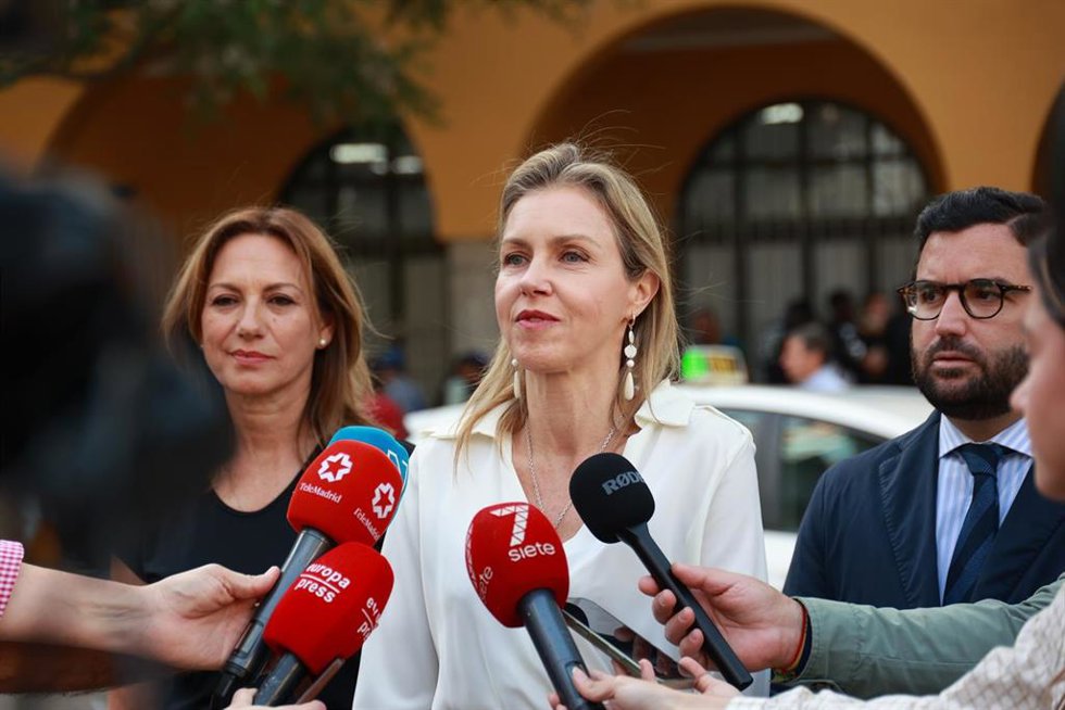 La candidata al Parlamento de Andalucía y portavoz de VOX en el Ayuntamiento de Sevilla, Cristina Peláez. Imagen de archivo.