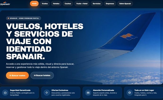 Vuelve la marca Spanair, reconvertida en una plataforma de distribución de vuelos y hoteles dirigida a agencias.