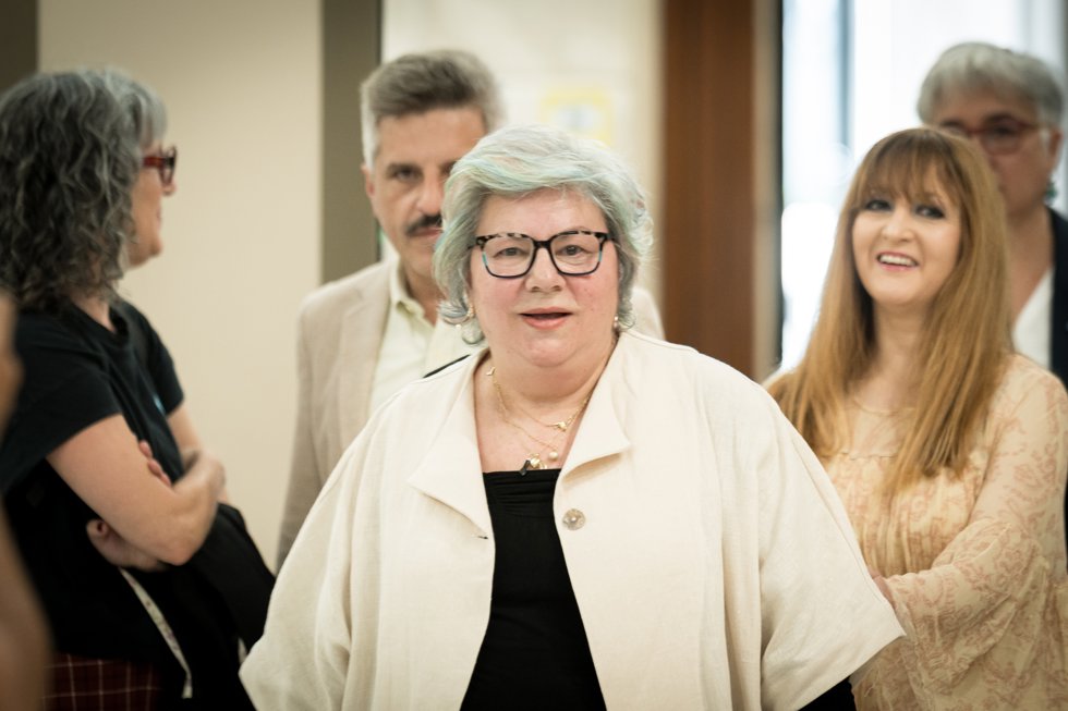 La falsamente inculpada por el asesinato de Rocío Wanninkhof, Dolores Vázquez, ofrece unas declaraciones a los medios tras recibir la Medalla a la Promoción de los Valores de Igualdad, a 27 de abril de 2026, en Madrid (España).