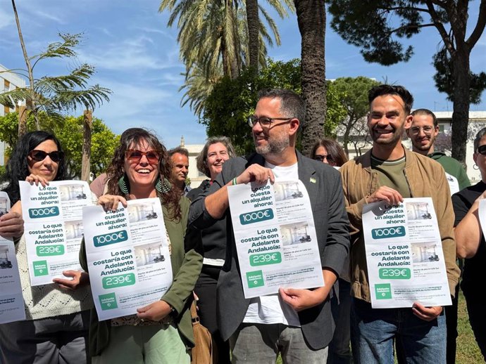 La candidatura de Adelante Andalucía presenta en El Puerto de Santa María (Cádiz) una iniciativa para poner tope a los precios del alquiler de vivienda en la comunidad autónoma.