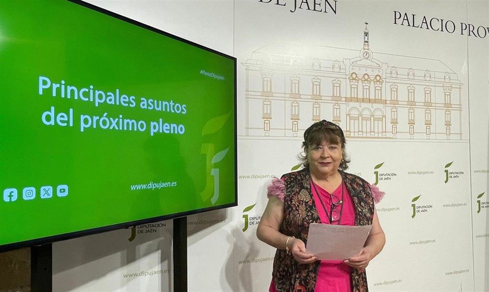 Pilar Parra durante su comparecencia para informar de los asuntos del próximo pleno