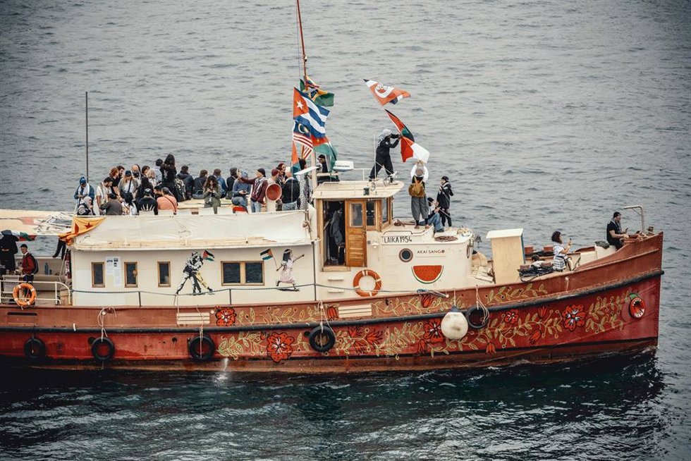 Un barco de la flotilla a Gaza