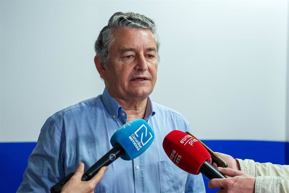 Antonio Sanz, en una atención a medios en una imagen de archivo.