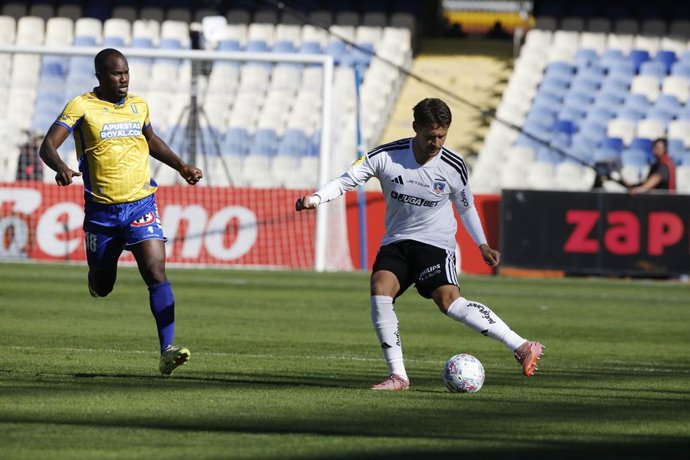 Futbol, Universidad de Concepcion vs Colo Colo Decima Primera fecha, Campeonato Nacional 2026. El jugadorJoaquin Sosa de Colo Colo es fotografiado en el  estadio Ester Roa Rebolledo, Concepcion, Chile. 26/04/2026 Marco Vazquez/Photosport Football,