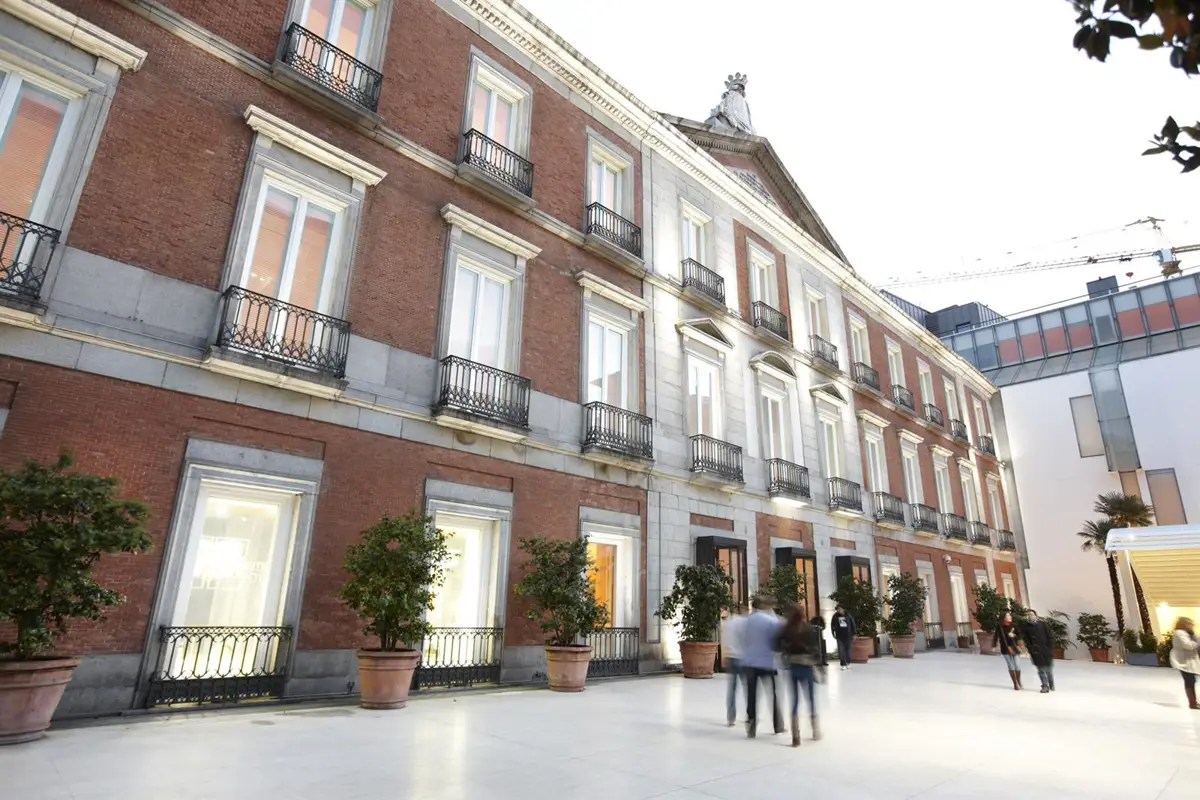 Fachada del Museo Nacional Thyssen Bornemisza en Madrid.