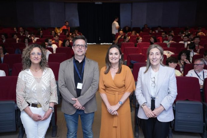 De izquierda a derecha, la decana de la Facultad de Ciencias, Carmen Ruiz, el profesor José V. Die, organizador de las jornadas, la vicerrectora de Política Científica, María José Polo, y la directora de ETSIAM, Carmen del Campillo.
