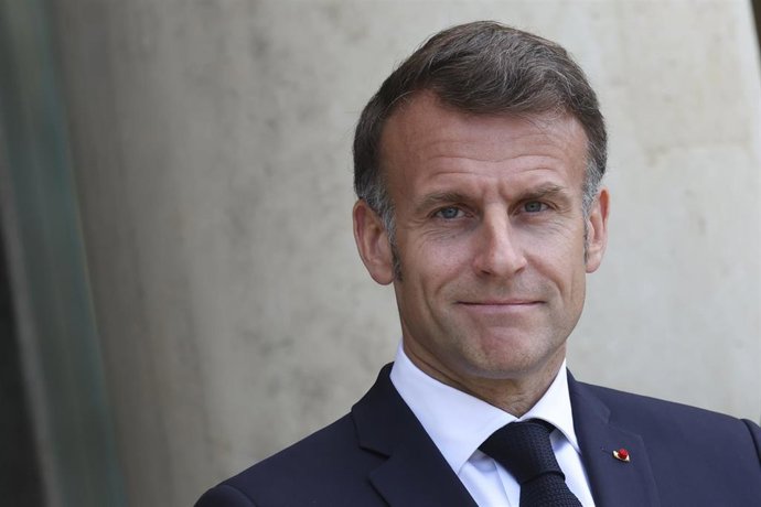 El presidente francés, Emmanuel Macron, durante una reciente reunion en el palacio del Elíseo.