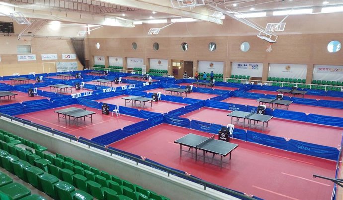 Pabellón de Deportes, donde se va a celebrar el campeonato de tenis de mesa.