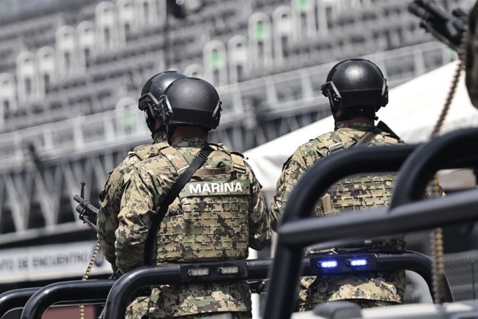 Archivo - Militares de la Marina mexicana, ejecutora de la detención de alias 'El Jardinero', en un desfile en Ciudad de México