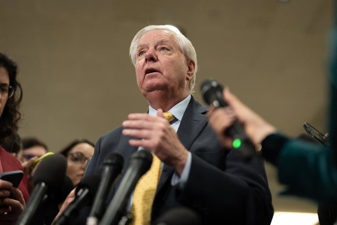 Archivo - El senador republicano por Carolina del Sur Lindsey Graham