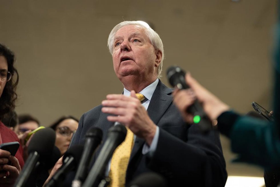 Archivo - El senador republicano por Carolina del Sur Lindsey Graham