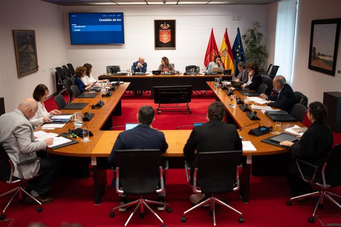 Javier Esparza en la comisión de investigación.