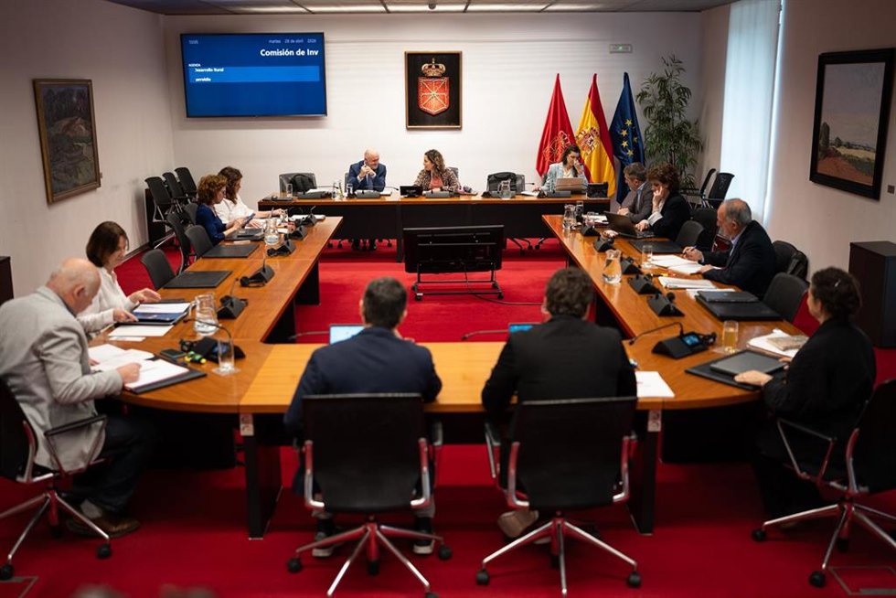 Javier Esparza en la comisión de investigación.