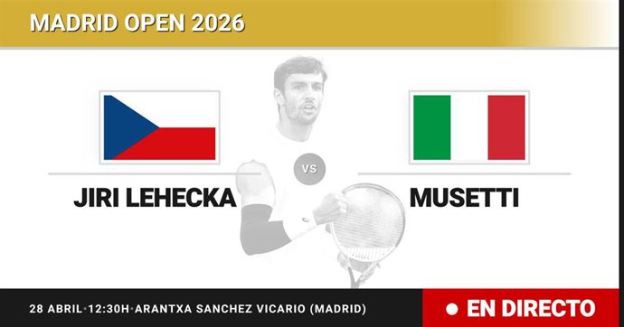 Jiri Lehecka - Lorenzo Musetti: resumen y estadísticas del partido de Octavos de final de Madrid Open