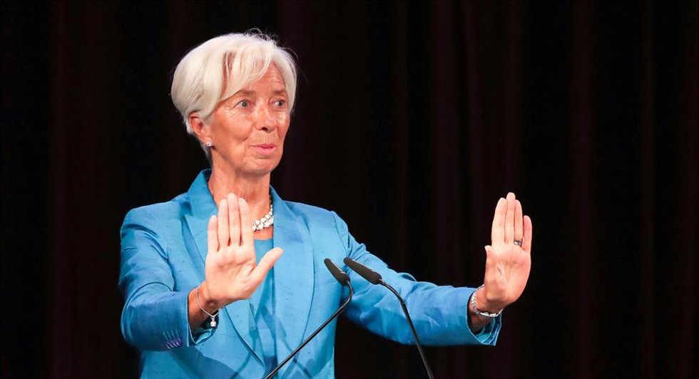 Archivo - 31 August 2019, Saxony, Leipzig: President of the European Central Bank (ECB) Christine Lagarde delivers a speech to mark the award of an honorary doctorate to the German Chancellor Angela Merkel during the graduation ceremonyof the Leipzig Grad