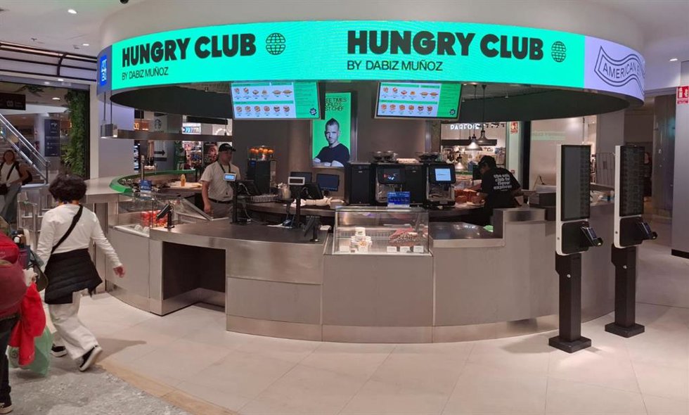 Barajas inaugura un nuevo Hungry Club de Dabiz Muñoz en la terminal T1.
