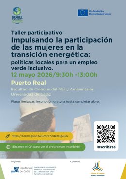 Cartel del encuentro para impulsar el empleo femenino en el sector de la transición energética.