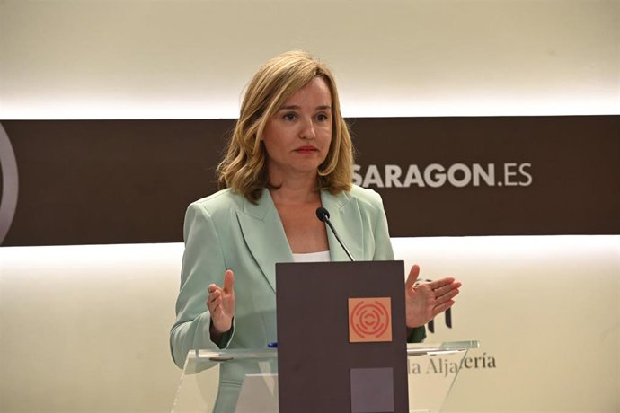 La portavoz del PSOE en las Cortes de Aragón, Pilar Alegría.