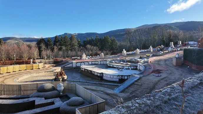 Obras en la Fuente de la Cascada