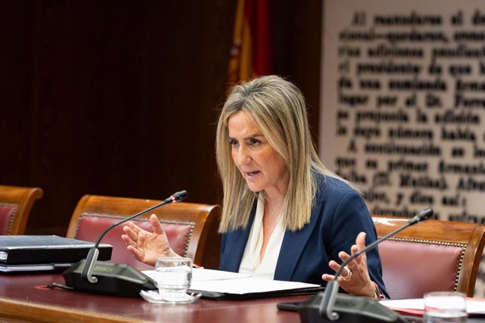 La ministra de Educación, Formación Profesional y Deportes, Milagros Tolón, comparece ante la Comisión de Educación, Formación Profesional y Deportes, a 28 de abril de 2026, en Madrid (España). 