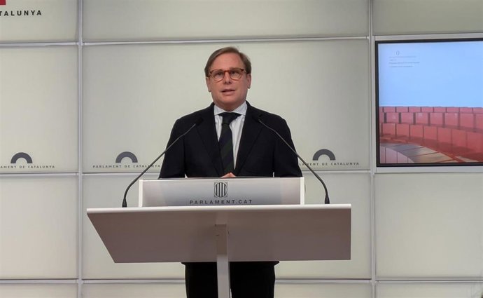 El portavoz de Vox en el Parlament, Joan Garriga