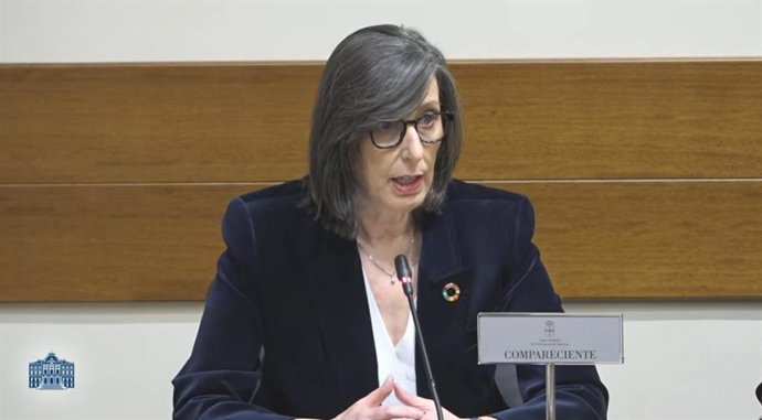 Archivo - Nieves Roqueñí, en una imagen de su comparecencia en la comisión que investiga el accidente de Cerredo