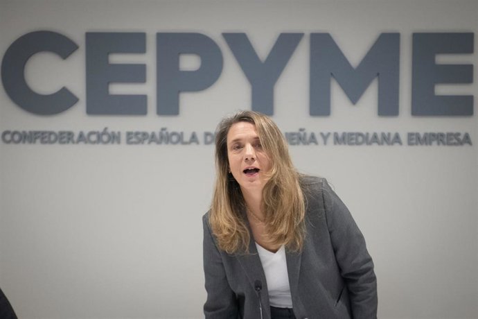 Archivo - La presidenta de Cepyme, Ángela de Miguel