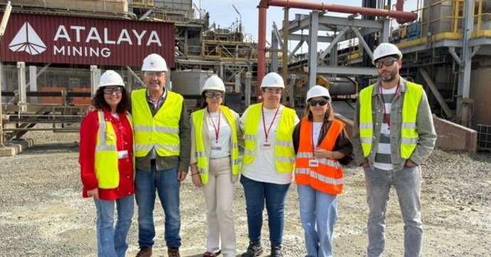 Visita del candidato número dos por el PSOE de Huelva, Mario Jiménez, a Atalaya Mining.