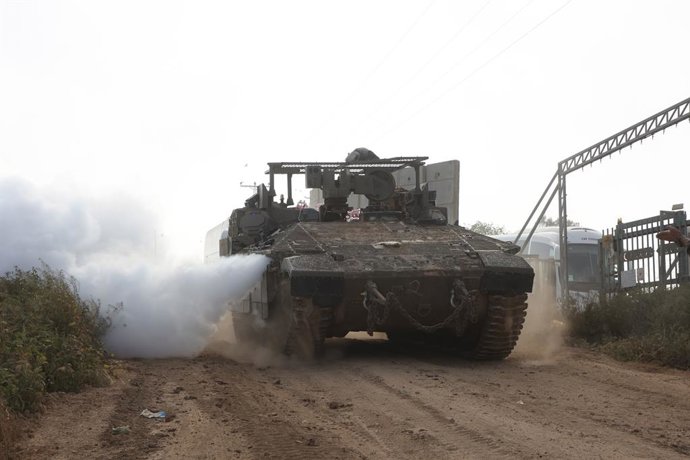 Tropes israelianes en una zona del nord del país, junt amb la frontera de Líban, en el context de l'última ofensiva contra el país veí en el context de la guerra a Iran.