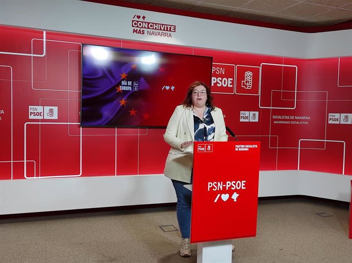 Archivo - La eurodiputada del PSN, Elena Sancho.