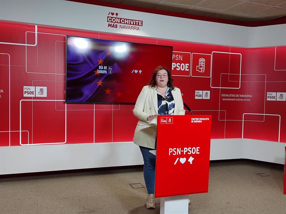 Archivo - La eurodiputada del PSN, Elena Sancho.