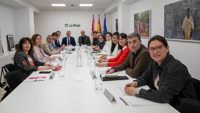 El consejero de Cultura, Turismo, Deporte y Juventud, José Luis Pérez Pastor, junto al subdirector general de Cooperación Internacional y Centros en el Exterior, Rodrigo Teijeiro, preside el Consejo Regional de Cooperación para el Desarrollo