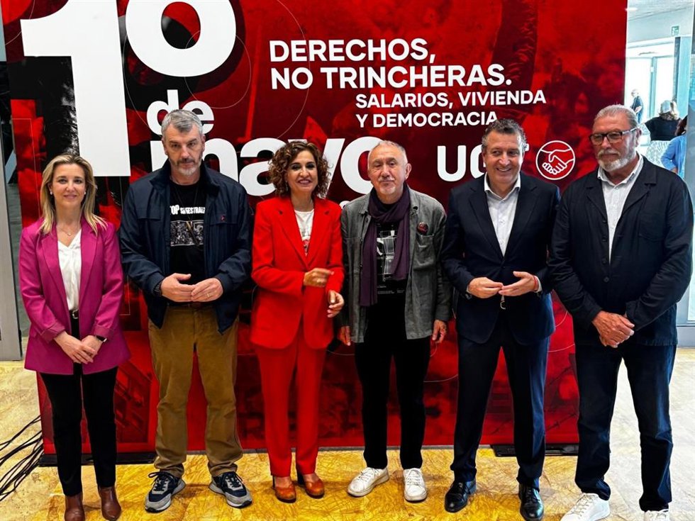 Celebración en Alcalá del acto de UGT previo al 1 de mayo