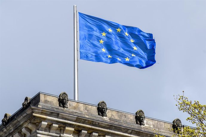 GERMANY, BERLIN - APRIL 6, 2026: A European Union flag