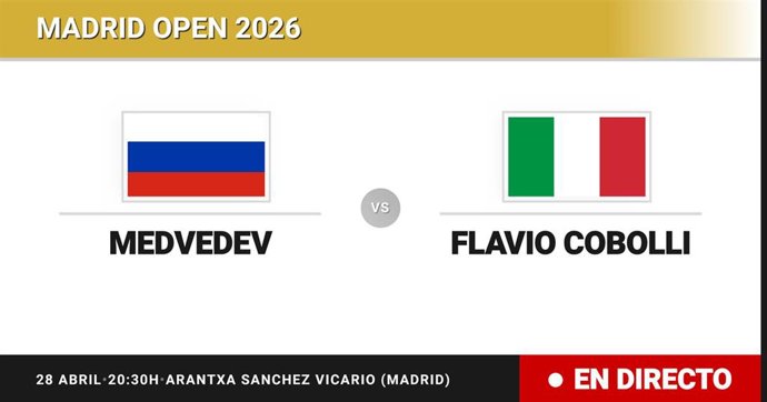 Daniil Medvedev - Flavio Cobolli: resumen y estadísticas del partido de Octavos de final de Madrid Open