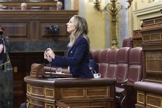 Archivo - La diputada de Vox Blanca Armario durante un pleno en el Congreso de los Diputados.