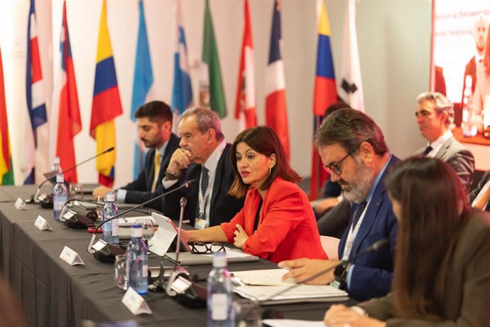 La ministra de Juventud e Infancia del Gobierno de España, Sira Rego, en la inauguración de la XIII Reunión Ministerial Iberoamericana de Infancia y Adolescencia en Zamora.