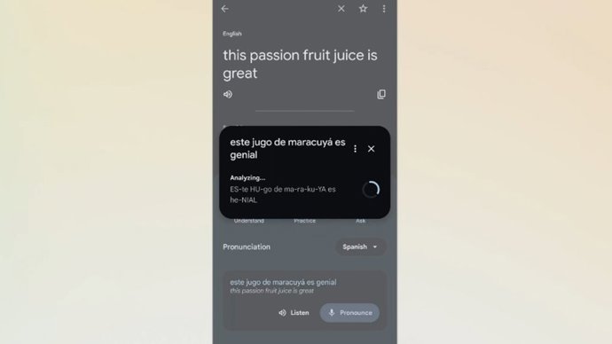 La práctica de la pronunciación en Traductor
