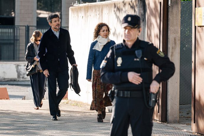 Oleguer Pujol Ferrusola ao chegar ao Tribunal Nacional, em 27 de abril de 2026, em San Fernando de Henares, Madri (Espanha). O Tribunal Nacional (AN) julga, desde 24 de novembro passado, o ex-presidente da Generalitat 