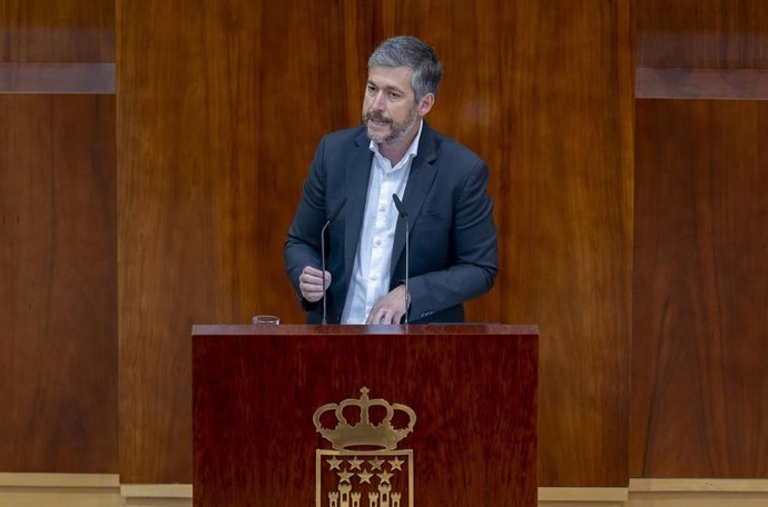 El consejero de Presidencia, Justicia y Administración Local, y portavoz del Gobierno autonómico, Miguel Ángel García Martín, durante el Pleno de la Asamblea de Madrid, a 9 de abril de 2026