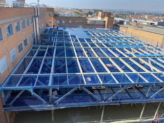 Obras en el Hospital Arnau de Vilanova.