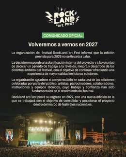 El festival RockLand de Santo Domingo cancela su edición de 2026 para revisar y mejorar el formato y regresar en 2027