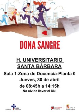Jornada este jueves de donación de sangre en el Hospital Universitario Santa Bárbara de Soria.