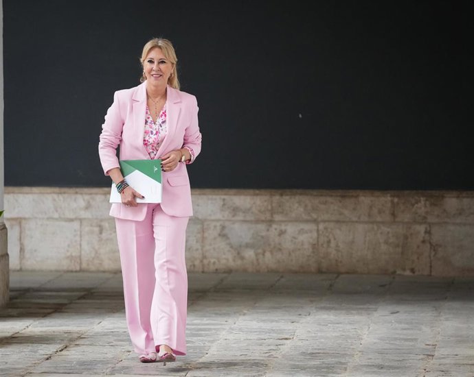 La consejera portavoz Carolina España en San Telmo con motivo de la rueda de prensa del Consejo de Gobierno del 29 de abril de 2026.