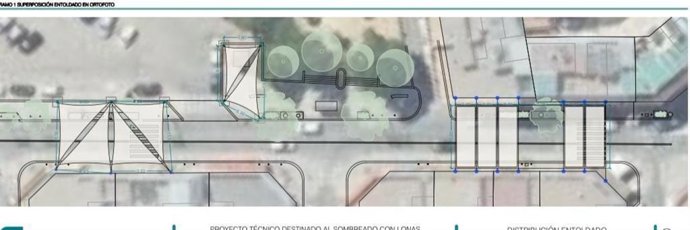 Infografía de los toldos de la calle Silos en Alcalá (Sevilla)