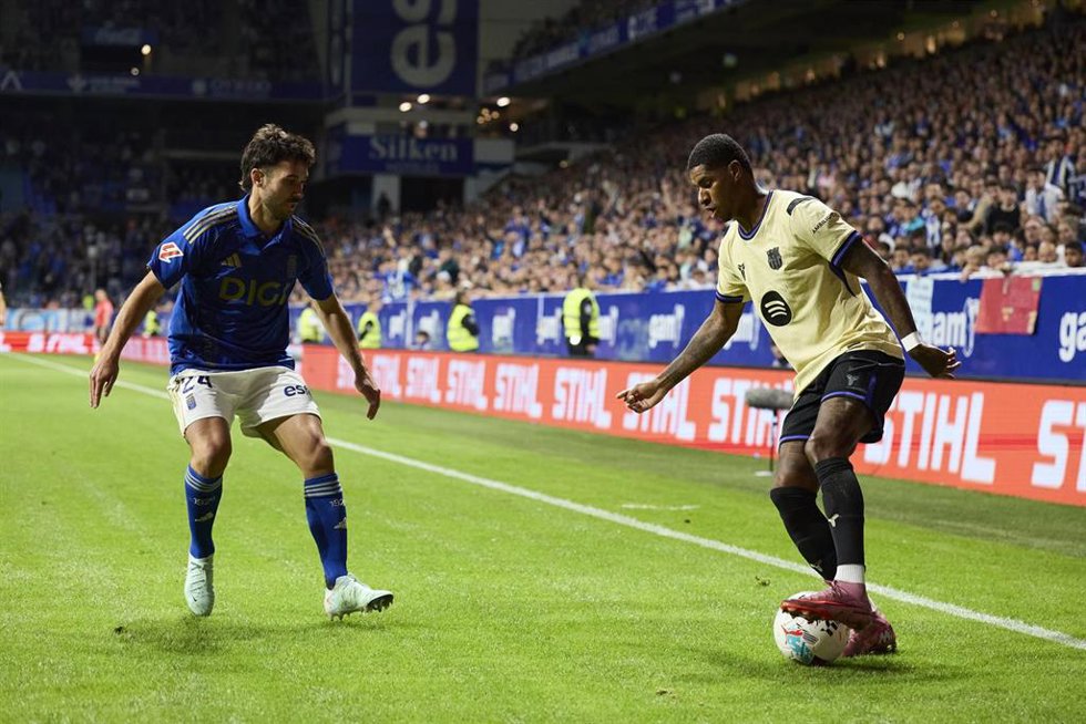Archivo - Marcus Rashford durante el Real Oviedo-FC Barcelona de LaLiga EA Sports