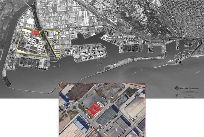 Imatge de la ubicació de la futura estació d'hidrogen al Port de Barcelona