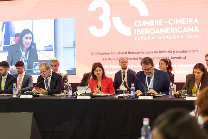 La ministra de Juventud e Infancia, Sira Rego, durante la inauguración de la XIII Reunión Ministerial Iberoamericana de Infancia y Adolescencia y la XX Reunión Ministerial Iberoamericana de Juventud, a 29 de abril de 2026, en Zamora, 