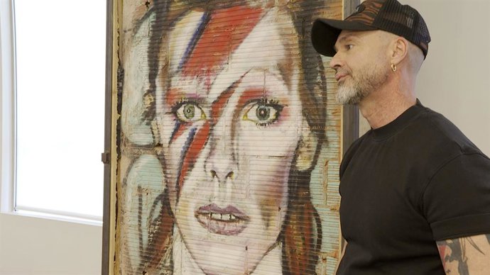 Archivo - Arxiu - El grafiti indultat de Bowie tanca el seu "llarg viatge" en el Museu Valencià d'Etnologia